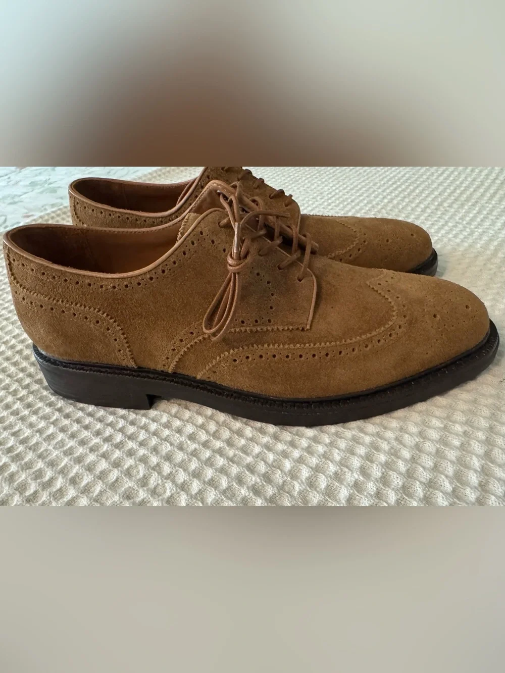 Polo Ralph Lauren Men's Asher LaceUp Suede Wingtip Oxford Shoe, Brown US 10 D US
